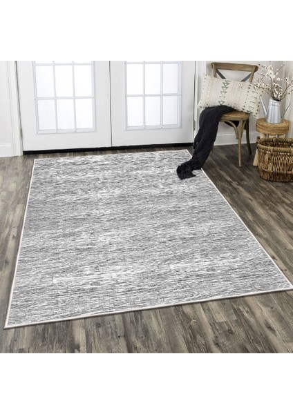 Dekoratif Özel Tasarım Pamuklu Dokuma Taban Yumuşak Dokulu Halı Gri 80 x 120 cm fırsatları