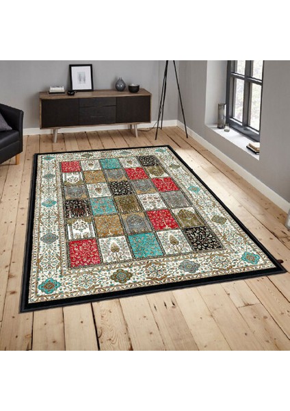 Dekoratif Özel Tasarım Pamuklu Dokuma Taban Yumuşak Dokulu Halı Renkli 80 x 120 cm
