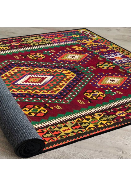 Dekoratif Özel Tasarım Pamuklu Dokuma Taban Yumuşak Dokulu Halı Renkli 80 x 120 cm indirimleri
