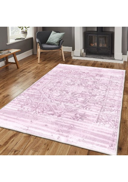 Dekoratif Özel Tasarım Pamuklu Dokuma Taban Yumuşak Dokulu Halı Lila 80 x 120 cm fiyatları