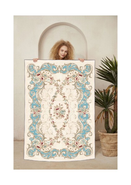 Dekoratif Özel Tasarım Şönil Dokuma Taban Yumuşak Dokulu Halı Renkli 120 x 180 cm
