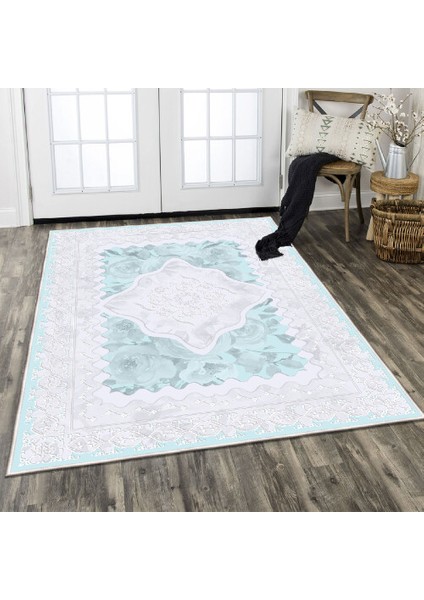 Dekoratif Özel Tasarım Şönil Dokuma Taban Yumuşak Dokulu Halı Renkli 80 x 120 cm
