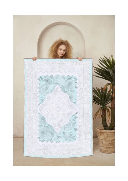 Dekoratif Özel Tasarım Şönil Dokuma Taban Yumuşak Dokulu Halı Renkli 80 x 120 cm