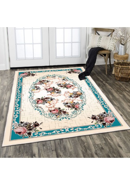 Dekoratif Özel Tasarım Şönil Dokuma Taban Yumuşak Dokulu Halı Renkli 80 x 120 cm fırsatları