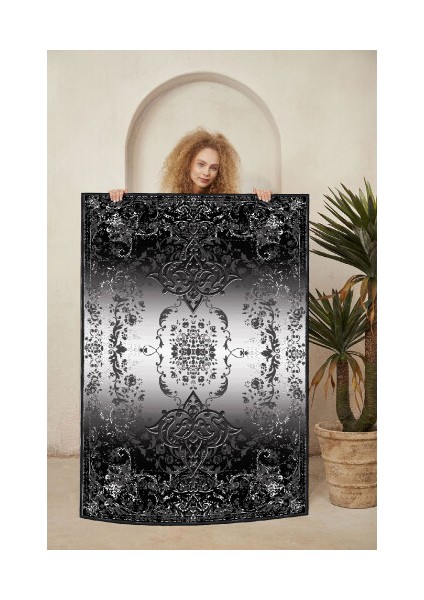 Dekoratif Özel Tasarım Şönil Dokuma Taban Yumuşak Dokulu Halı Renkli 80 x 120 cm