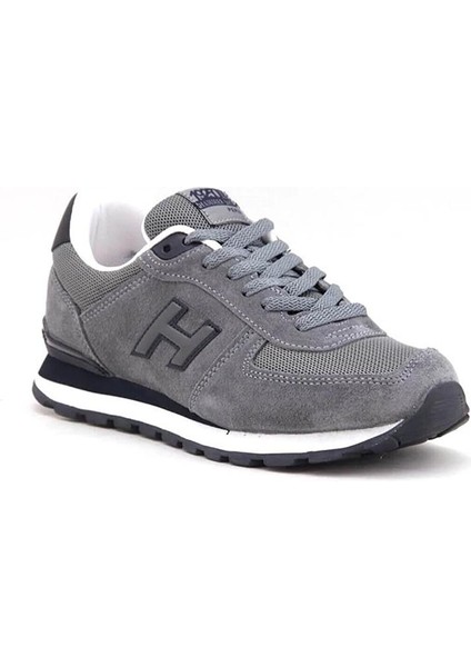 19250 Peru Gri Renk Nubuk Deri Erkek Sneaker