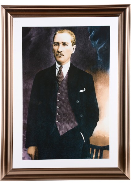 Bronz Renkli Çerçeveli Tablo