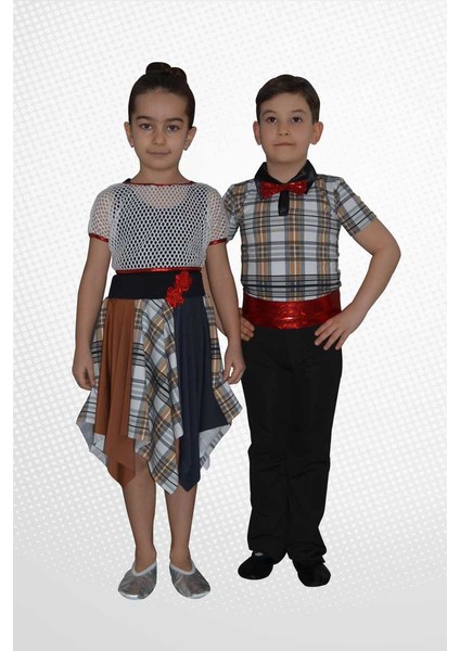 Modern Dans Bale Kostümleri (Ekose Elbise) fiyatları