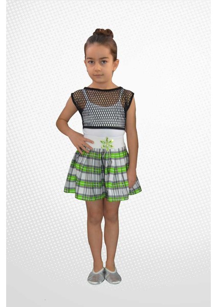 Modern Dans Bale Kostümleri (Ekose Elbise)