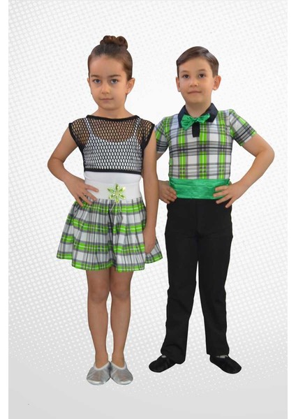 Modern Dans Bale Kostümleri (Ekose Elbise) fiyatları