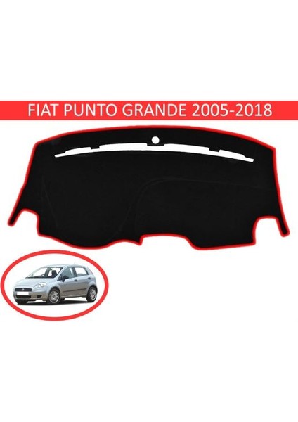 Fiat Grande Punto Modellerine Uygun Torpido Koruma Halısı Siyah Kenar Renk Kırmızı