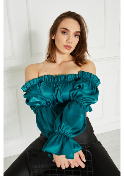 Balon Kol Crop Bluz modelleri