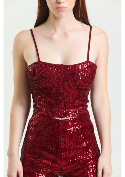 Gloplu Arkası Fermuarlı Zara Payet Bustiyer | BST33154 modelleri