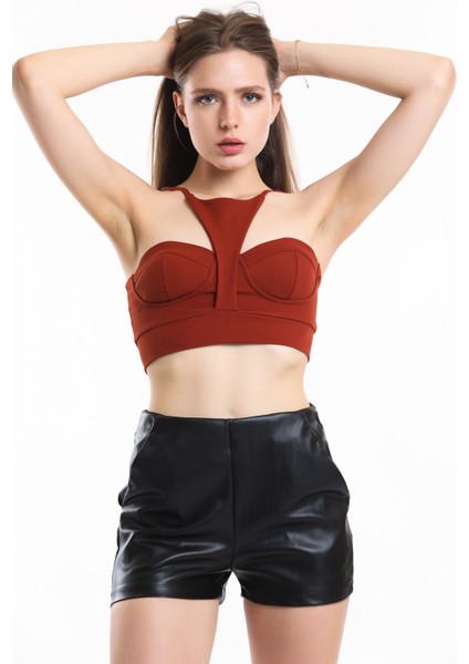 Askılı Gloplu Scuba Krep Bustiyer | BUS33917 fiyatları