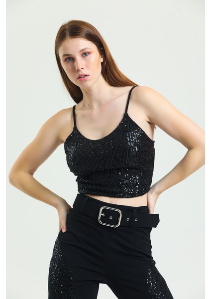 Astarli Croptop Askili BUSTIYER_BUS32491