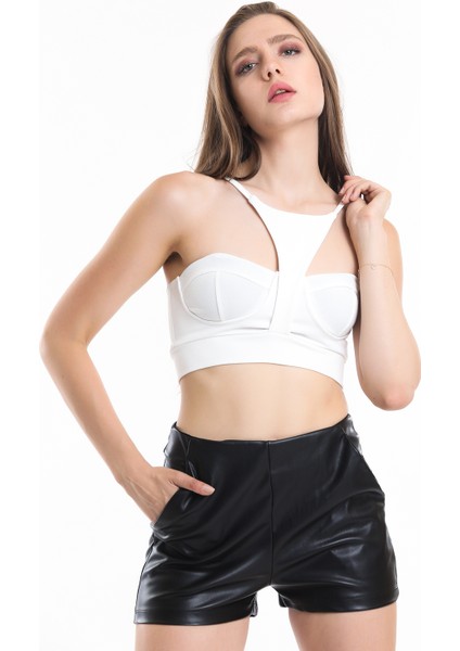 Askılı Gloplu Scuba Krep Bustiyer | BUS33917 fiyatları