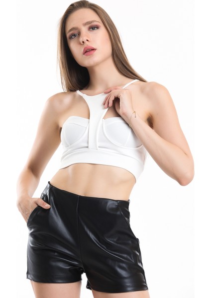 Askılı Gloplu Scuba Krep Bustiyer | BUS33917 fırsatları