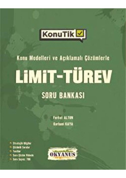 Okyanus Yayınları AYT Konutik Limit - Türev Soru Bankası