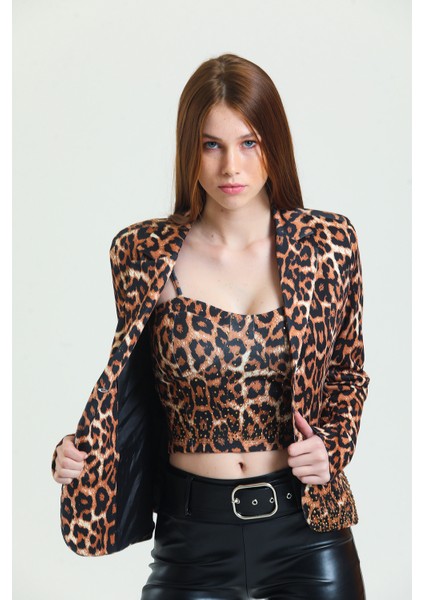 Leopar Desen Ceket | CKT31787YN