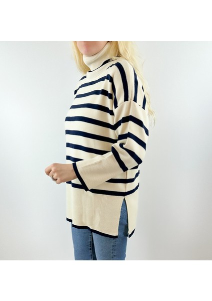 Çizgili Balıkçı Triko Kazak modelleri