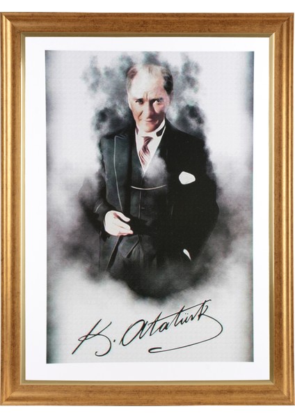 Altın Renkli Çerçeveli Tablo