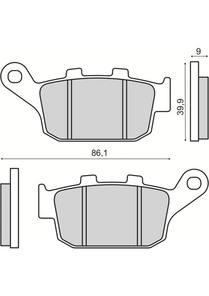 Honda Cb 650 F Arka Fren Balata ( Made In Italy )