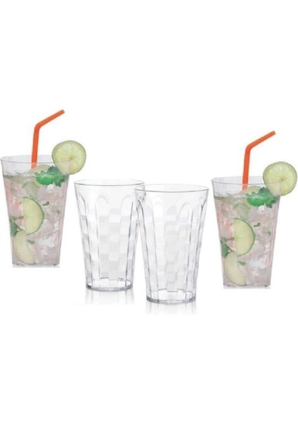 Pırlanta Bardak 4'lü Set 475 ml Şeffaf