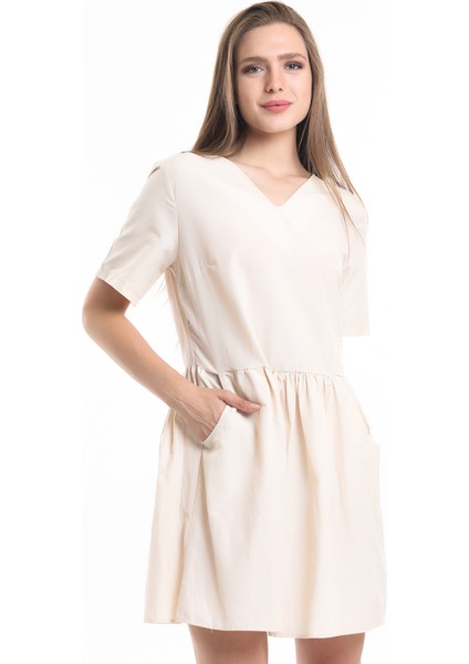 Cep Detaylı Mini Elbise | ELB34254