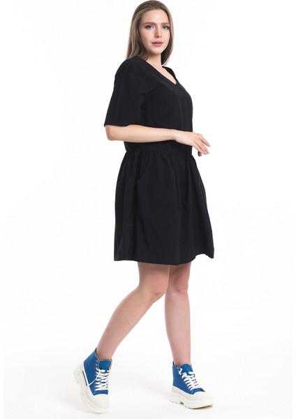 Cep Detaylı Mini Elbise | ELB34254