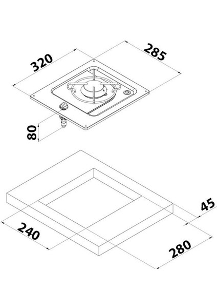 PC1320 Tekli Gömme Ocak fiyatları