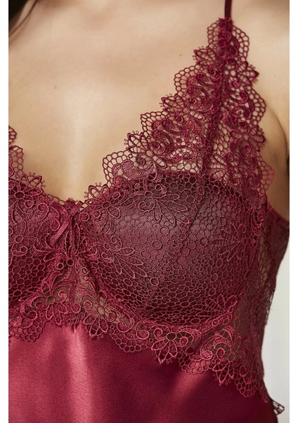 Saten Altılı Çeyiz Seti - 6040 Bordo