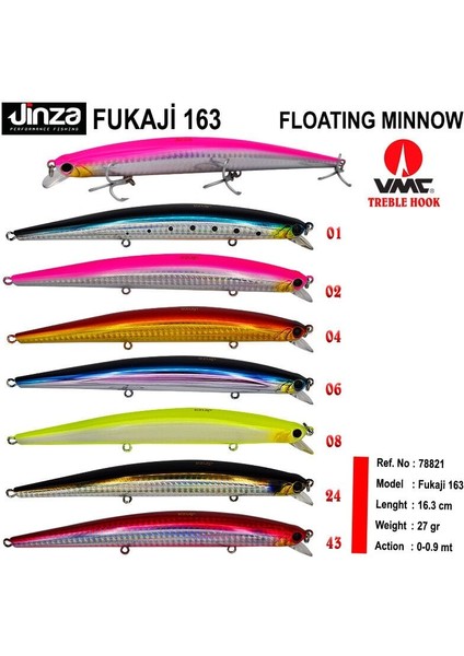 Fukaji 163 mm 27 gr Maket Balık 08