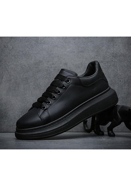 Unisex Siyah Cilt Spor Ayakkabı Sneaker fiyatları