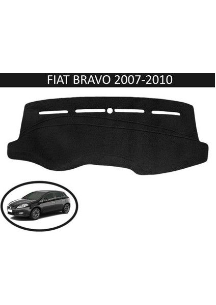 2007-2010 Modellerine Uygun Fiat Bravo Torpido Koruma Halısı Siyah Kenar Renk Siyah