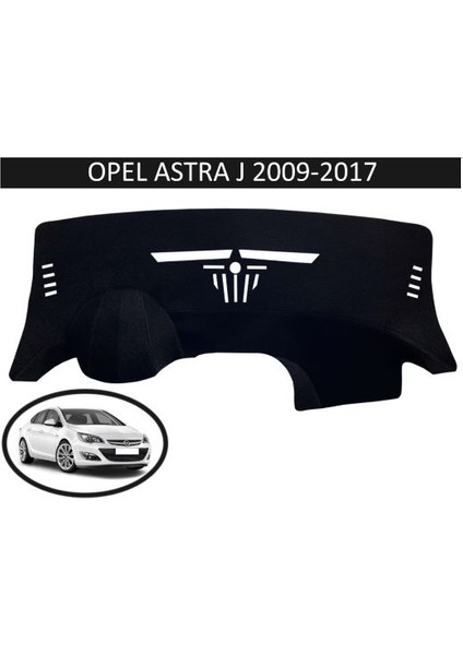 Opel Astra J Modellerine Uygun Torpido Koruma Halısı Siyah Kenar Renk Siyah