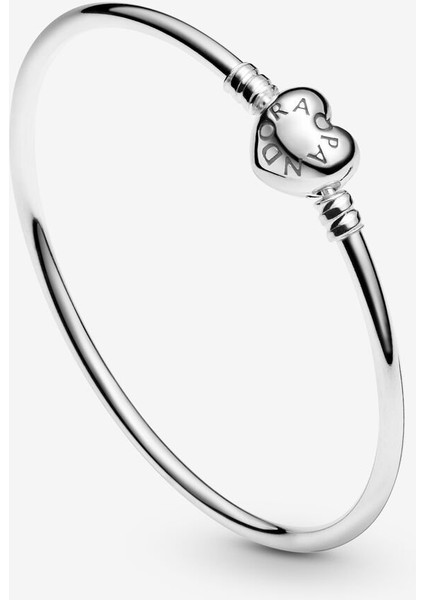 Charm Uyumlu Bilezik, Kalp Bangle ,ahşap Kutu Içerisinde+ 1 Adet Charm