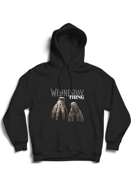 Wednesday And Thing, Hand, El Kapüşonlu Sweatshirt Hoodie