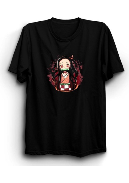Nezuko Kamado, Demon Slayer, Iblis Keser, Anime Tişört