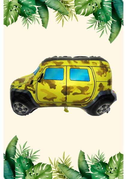 Safari Doğum Günü Jeep Folyo Balon Büyük Boy