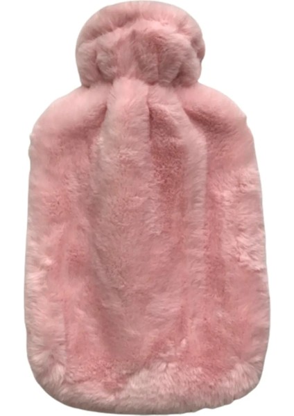 Sıcak Su Torbası Peluş Kılıflı Çıkarılabilir Yıkanabilir Peluş Yumuşak Kılıflı Su Torbası 2 Litre