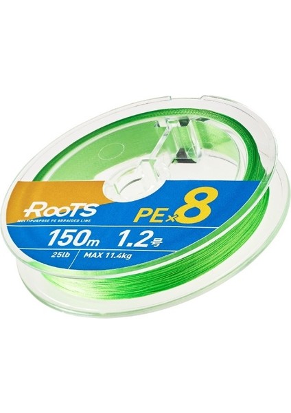 X8 Roots Pe 8 Örgü Spin Ip Misina 150MT A.yeşil fiyatları