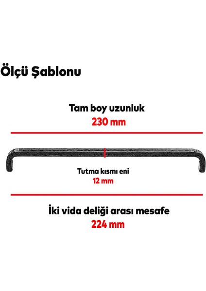 Çekmece Dolap Kapak Kulpu Kulbu 224 mm Antik Gümüş Metal Kulp modelleri