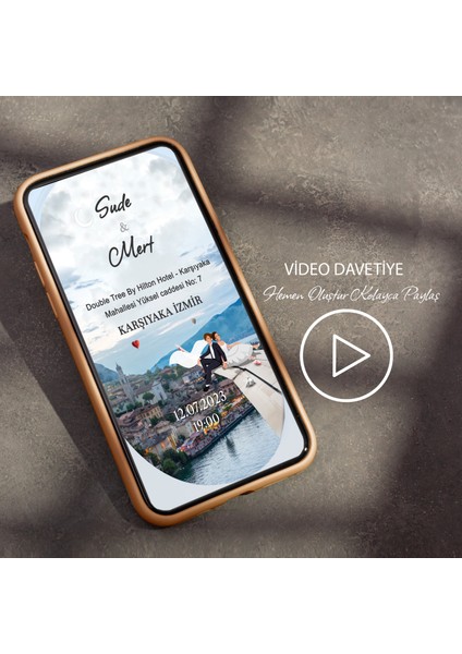 Uçak Kanadı Animasyonlu Dijital Davetiye