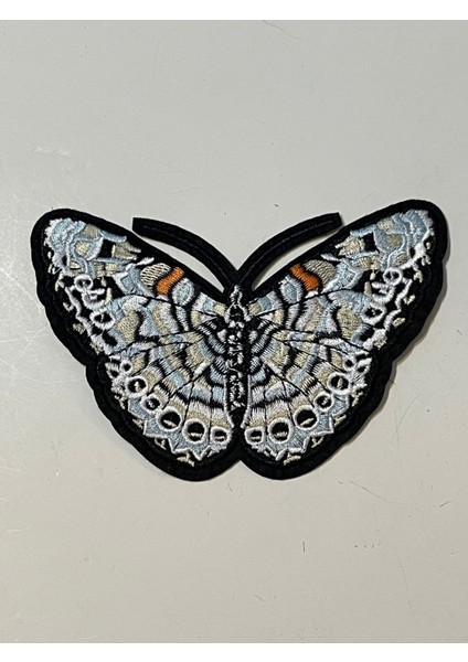 6X13 cm Kelebek Nakış Işlemeli Ütü Ile Yapışan Aplik Arma Yama Aksesuar