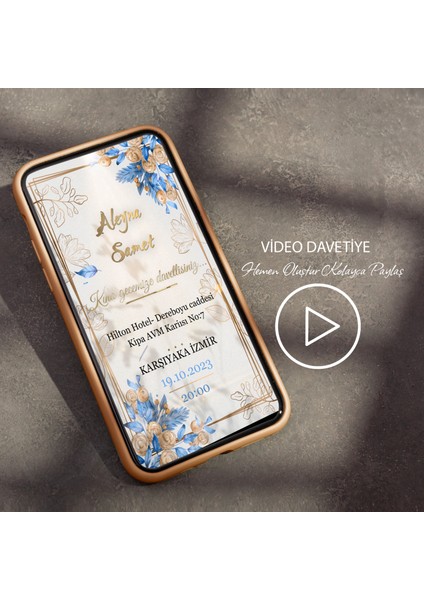 Zarf Animasyonlu Fotoğraf Özelleştirilebilir Dijital Davetiye