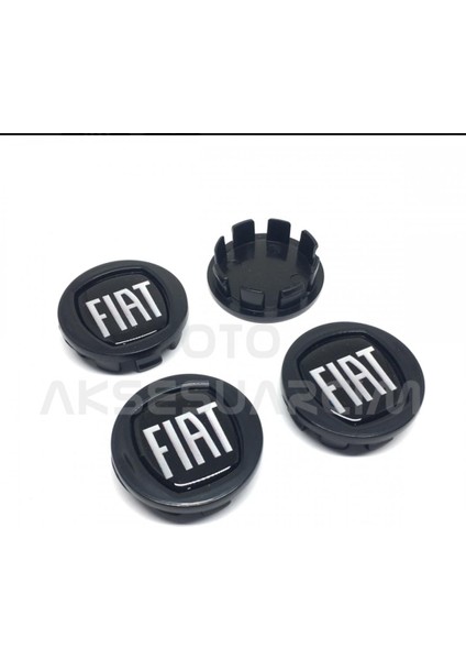 Fiorino Tip Geçme Jant Göbeği Siyah 4 Lü 42MM