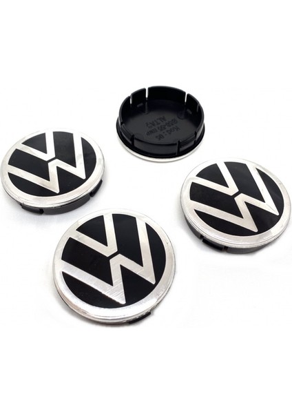 Vw Volkswagen 2022 Sıvama Geçme Jant Göbeği Siyah 4 Lü 60-55MM