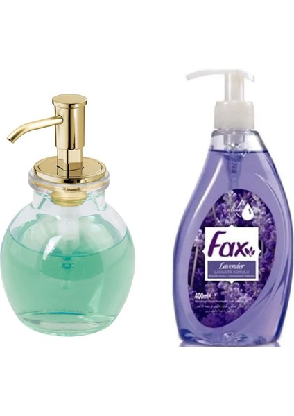Oval Cam Sıvı Sabunluk ve 1 Adet 400 ml Sıvı Sabun Lavanta Kokulu fiyatları