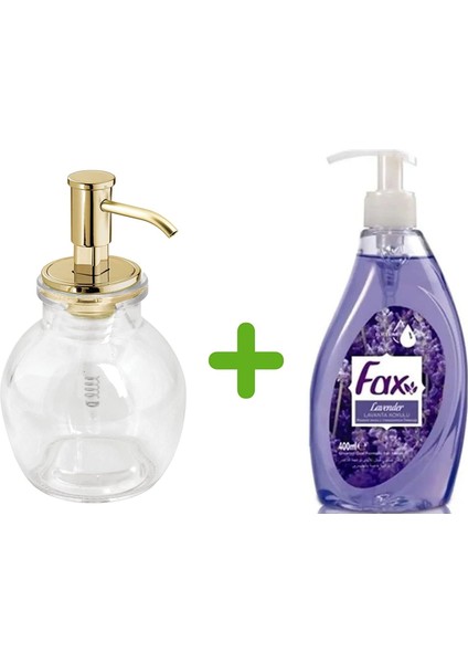 Oval Cam Sıvı Sabunluk ve 1 Adet 400 ml Sıvı Sabun Lavanta Kokulu modelleri