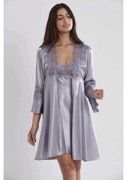 Kadın Saten Altılı Çeyiz Seti - 6325 Royal